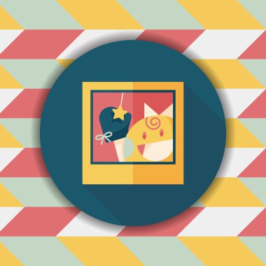 Uzun Gölge, eps10 ile yeni doğan fotoğraf düz simgesi