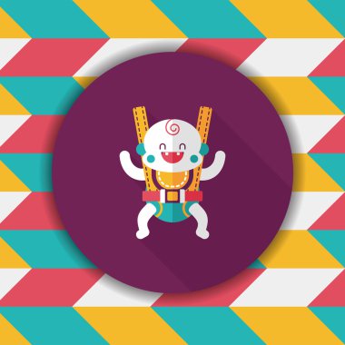 Bebek uzun gölge, eps10 düz simgesiyle