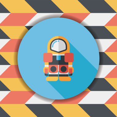 Uzun Gölge, eps10 ile uzay astronot düz simgesi