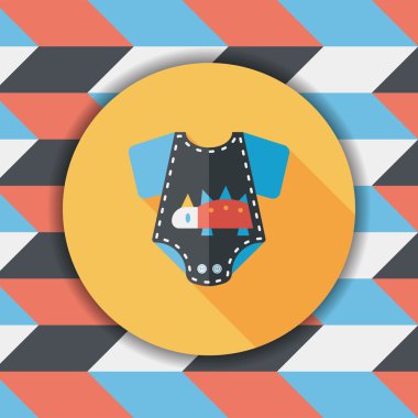 Uzun Gölge, eps 10 ile bebek onesie düz simgesi