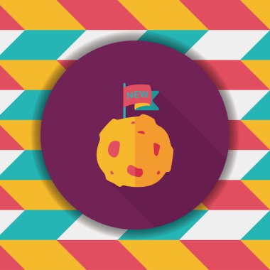 Uzun Gölge, eps10 ile alan gezegen düz simgesi