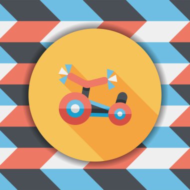 Uzun Gölge, eps10 ile çocuklar bisiklet daha düz simgesi