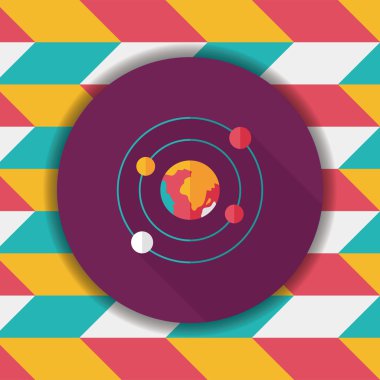 Uzun Gölge, eps10 ile alan gezegen düz simgesi