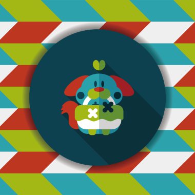 Gelinlik çiçeği düz ikonu, uzun gölge, eps10