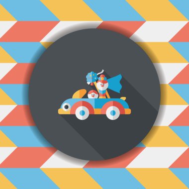 Düğün Çift düz simgesi ile uzun gölge, eps10