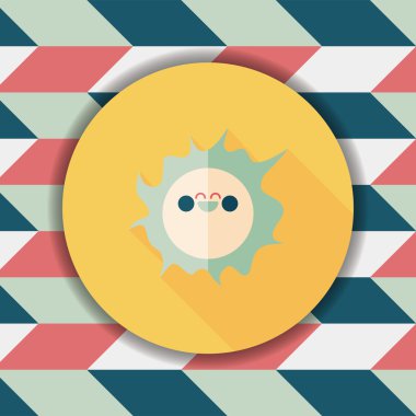 Uzun Gölge, eps10 ile alan güneş düz simgesi