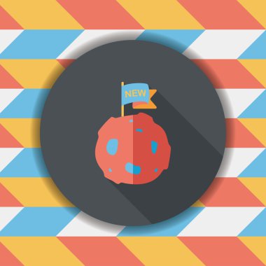 Uzun Gölge, eps10 ile alan gezegen düz simgesi