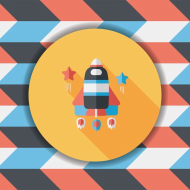 Uzun Gölge, eps10 ile alan roket düz simgesi