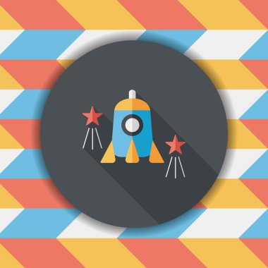 Uzun Gölge, eps10 roket düz simgesi