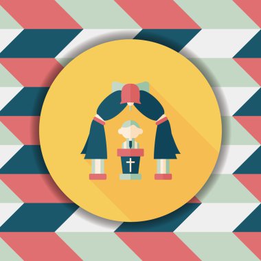 düğün töreni uzun gölge, eps10 düz simgesiyle