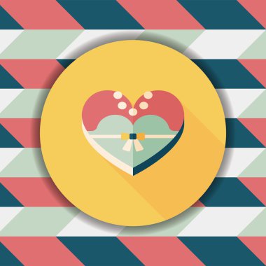 Gelin gelinlik kutu kurabiye uzun düz simgesiyle sh şeklinde