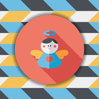 Angel uzun gölge, eps 10 düz simgesi