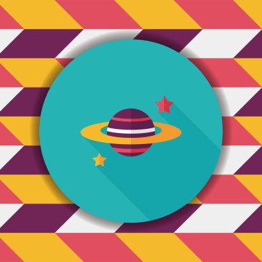 Uzun Gölge, eps10 ile alan gezegen düz simgesi