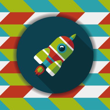 Uzun Gölge, eps10 ile alan roket düz simgesi