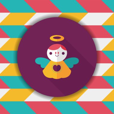 Angel uzun gölge, eps 10 düz simgesi