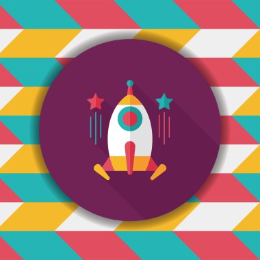 Uzun Gölge, eps10 ile alan roket düz simgesi