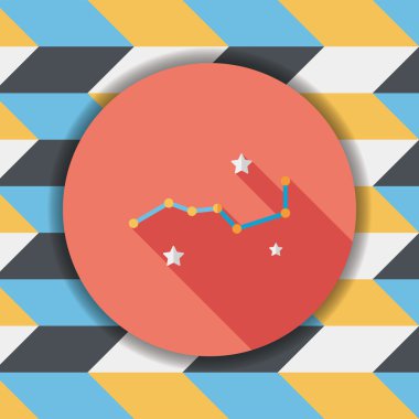 Uzun Gölge, eps10 ile alan Kepçe düz simgesi