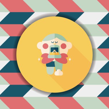 Elmas yüzük düz simgesi ile uzun gölge, eps10 teklif