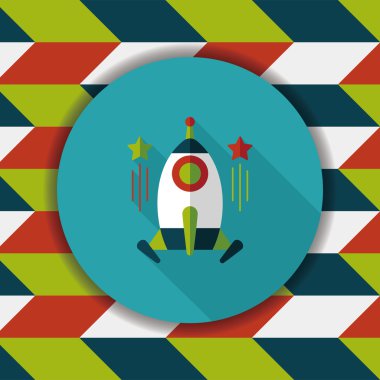 Uzun Gölge, eps10 ile alan roket düz simgesi