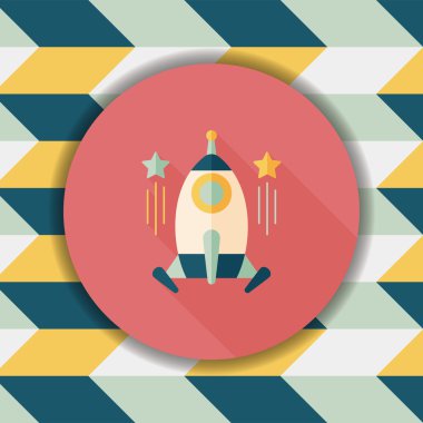 Uzun Gölge, eps10 ile alan roket düz simgesi