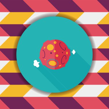 Uzun Gölge, eps10 ile alan gezegen düz simgesi