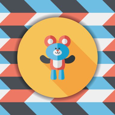 oyuncak ayı uzun gölge, eps10 düz simgesiyle