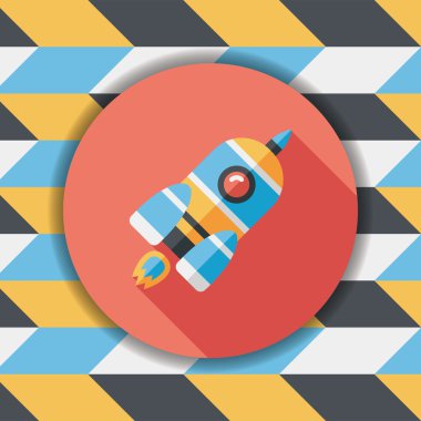 Uzun Gölge, eps10 ile alan roket düz simgesi