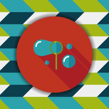 Uzun Gölge, eps10 ile baloncuklar düz simgesi