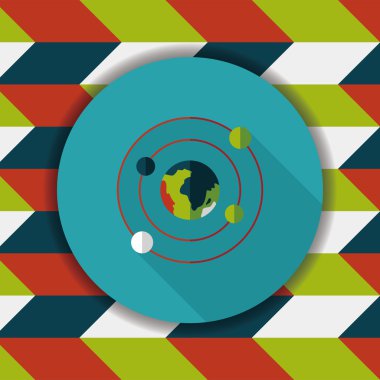 Uzun Gölge, eps10 ile alan gezegen düz simgesi