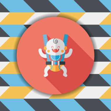 Bebek uzun gölge, eps10 düz simgesiyle