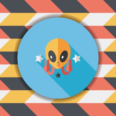 Uzun Gölge, eps10 alanı yabancı düz simgesiyle