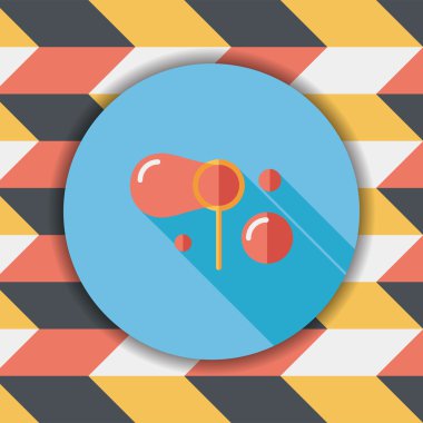 Uzun Gölge, eps10 ile baloncuklar düz simgesi