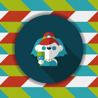 Gelinin düz ikonu, uzun gölgeli, eps10