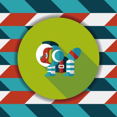 Uzun Gölge, eps10 ile alan köpek düz simgesi