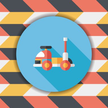 oyuncak araba düz simgesi ile uzun gölge, eps10