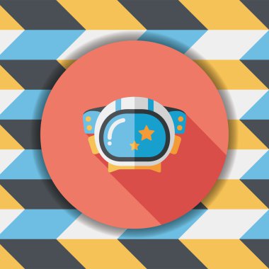 Uzun Gölge, eps10 ile uzay astronot düz simgesi