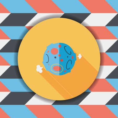 Uzun Gölge, eps10 ile alan gezegen düz simgesi