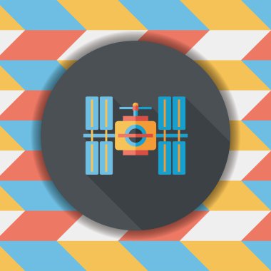 Uzun Gölge, eps10 ile uzay uydu düz simgesi