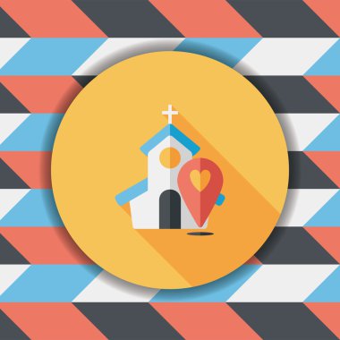 Uzun Gölge, eps10 düğün kilise düz simgesiyle