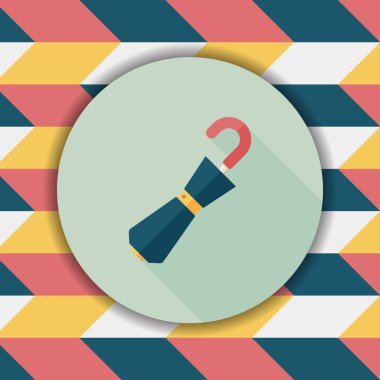 şemsiye uzun gölge düz simgesi