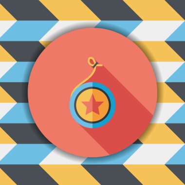 Yo yo simgesi ile uzun gölge, eps 10 daire