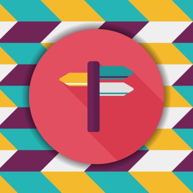 uzun gölge tabelasını düz simgesi