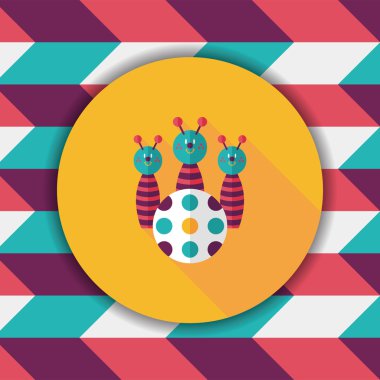 Uzun Gölge, eps10 ile bowling oyuncak düz simgesi