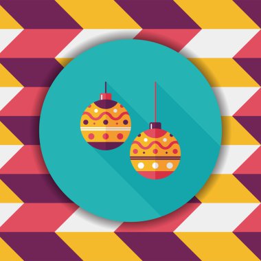 Uzun Gölge, eps10 ile Noel top düz simgesi