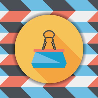 düz siyah ataş simgesi ile uzun gölge, eps10