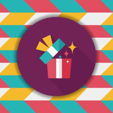 Uzun Gölge, eps10 hediye düz simgesi