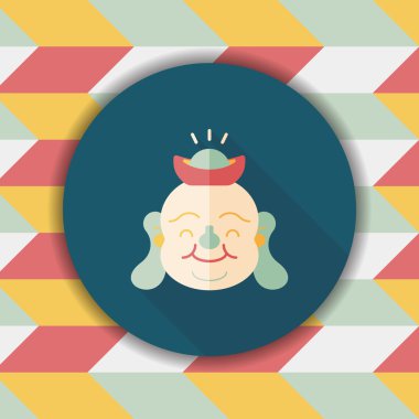 Çin yeni yılı uzun gölge, eps10, Maitreya demek düz simgesiyle