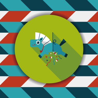 Uzun Gölge, eps10 ile at konfeti düz simgesi