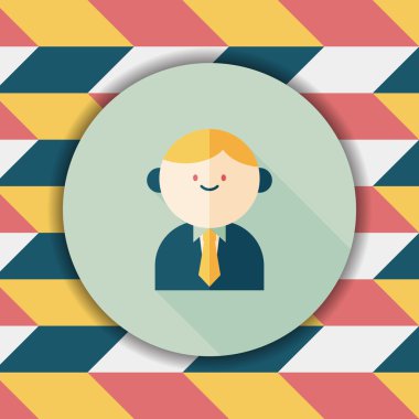 Uzun Gölge, eps10 ile işadamı düz simgesi