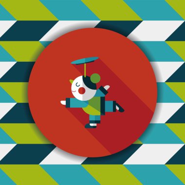 Çin yeni yıl akrobasi kız uzun gölge, eps1 düz simgesiyle